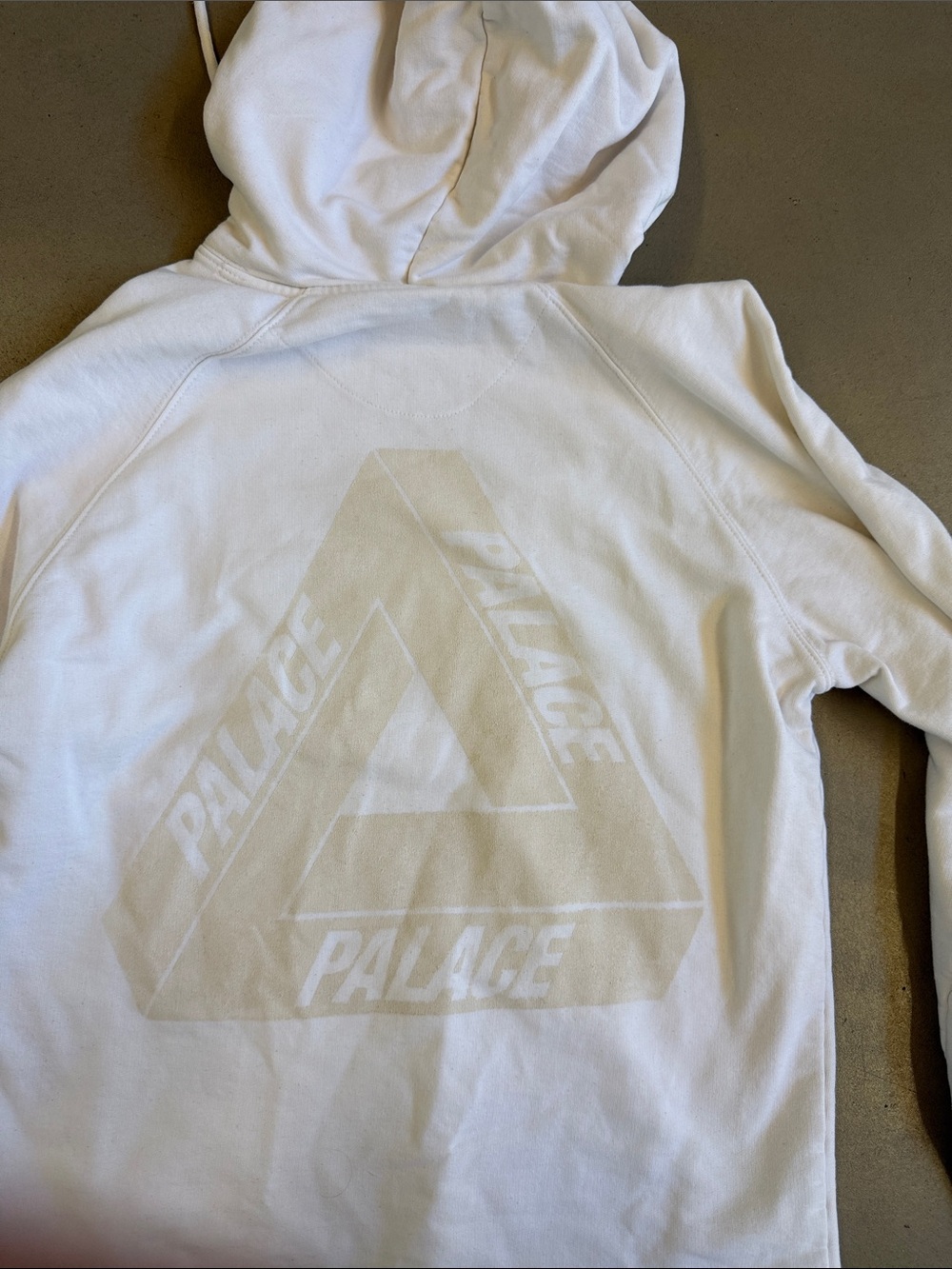 PALACE White Hoodie with Black Tri-Ferg Print